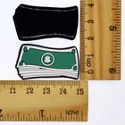 10 шт. ПВХ резиновый мягкий пряжки деньги логотип наличных денег долларов фунтов евро юаней, головастой формы ручной работы украшения