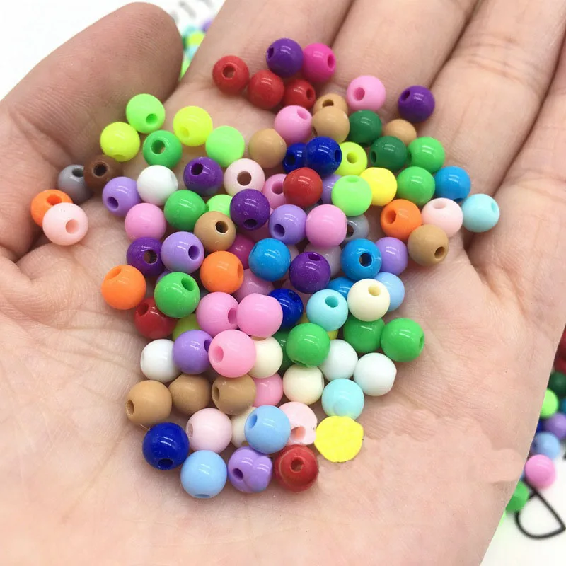 5 мм милые мини бусины акриловые карамельные цвета круглые шарики