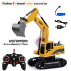 6 каналов радиоуправляемые автомобили экскаватор игрушки для детей 2,4 ГГц мини-грузовик с дистанционным управлением Электрический имитационный экскаватор автомобиль Детский подарок детская игрушка