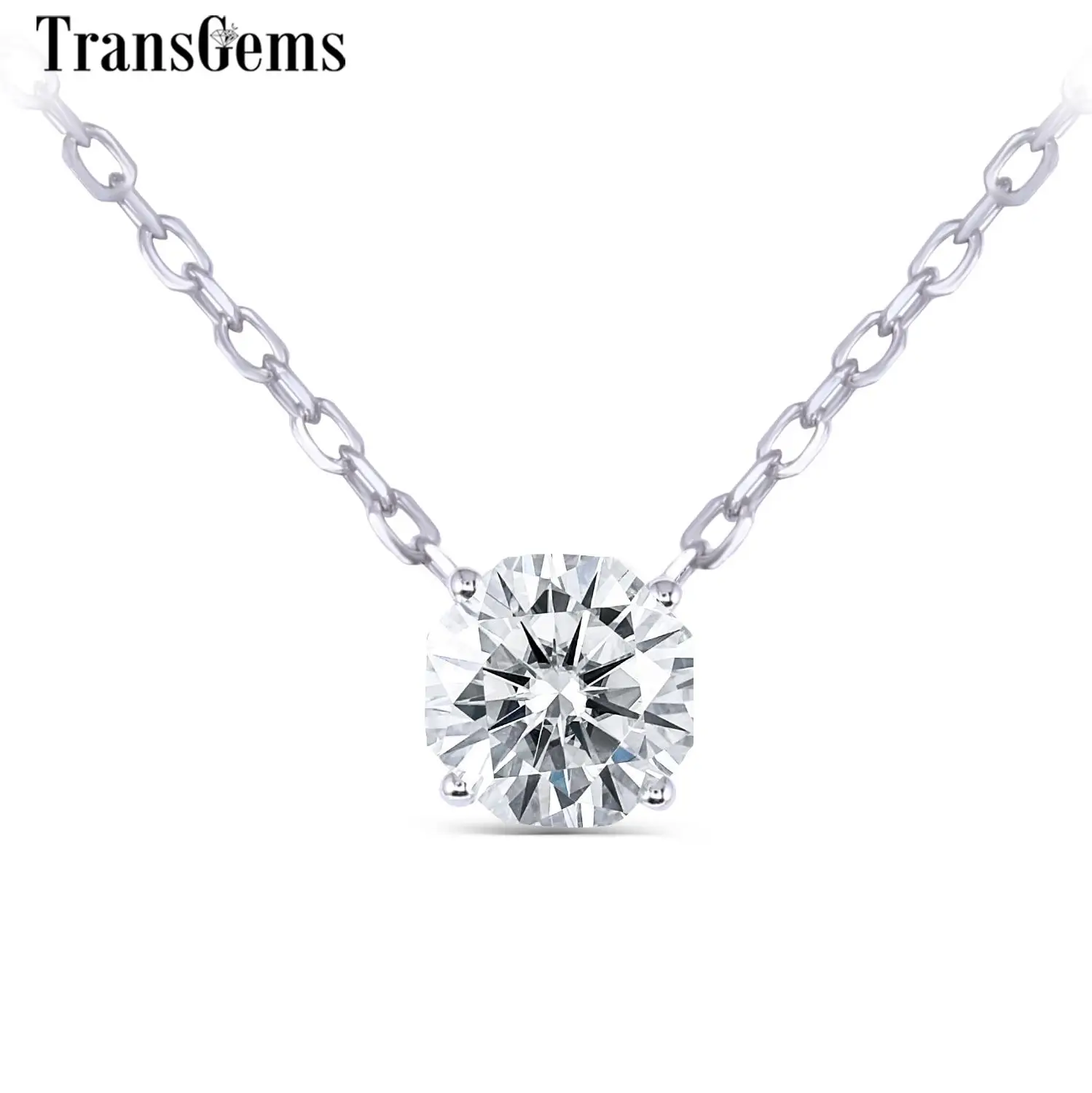 Женское ожерелье с подвеской в виде восьмиугольника кулон из белого золота 14 к 1