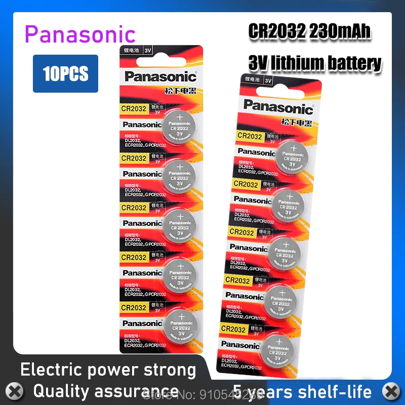 Оригинальный аккумулятор Panasonic 3 в CR2032 Новая батарея для кнопочных элементов