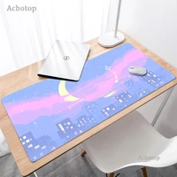 Cute Moon Landscape Aesthetics Art Mouse Pad XXL Kawaii Anime Laptop Gaming Mouse Pad Gamer Large Mouse Pad Keyboard Desk Mat
