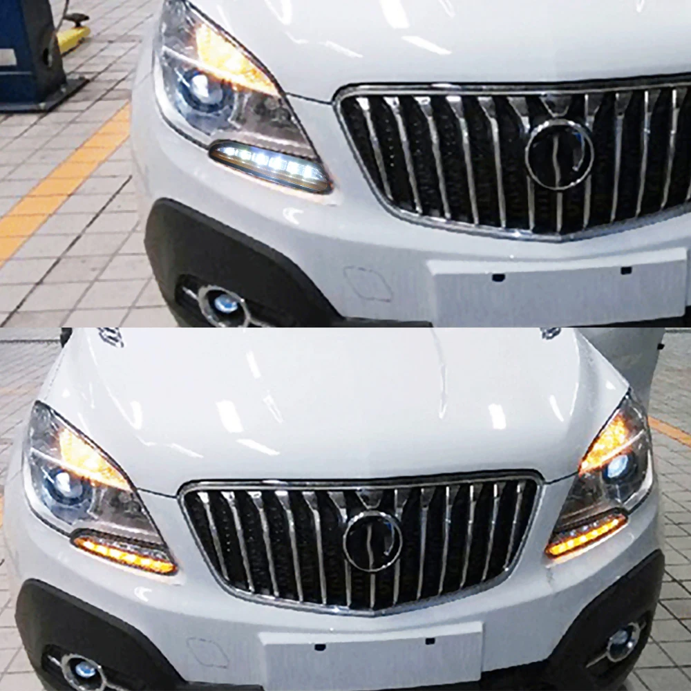 Автомобильные мигающие дневные ходовые огни 1 пара для Buick Encore Opel Mokka 2012 2013 2014 2015