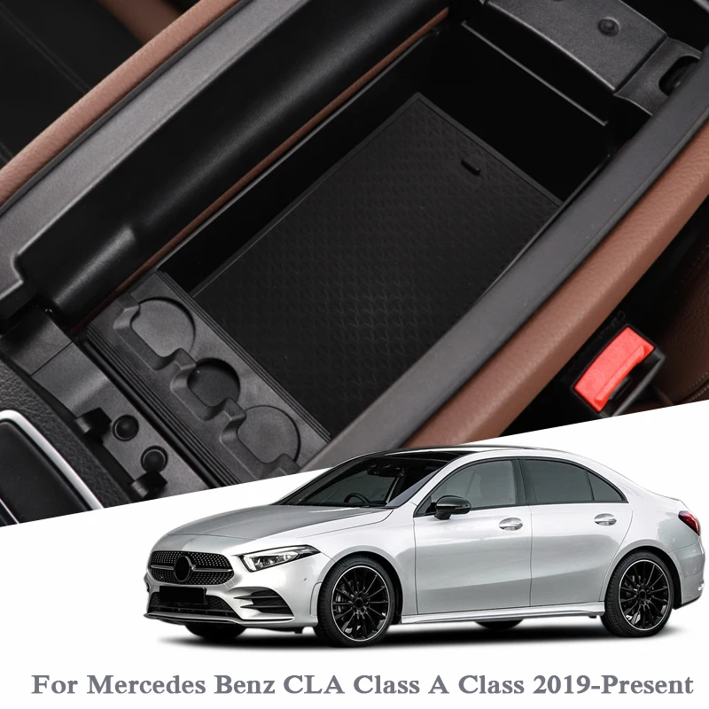 Автомобильный Стайлинг автомобиля подлокотник ящик для хранения для Mercedes Benz cla Class класс по настоящее время центральной консоли подлокотник коробка для хранения чехлы