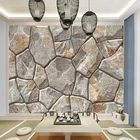 Фотообои под заказ, 3D каменная стена, для гостиной, спальни, Декор, Настенные обои, 3d обои, домашний декор