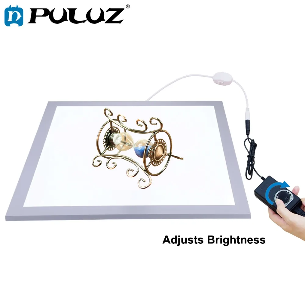 

PULUZ 1200LM 15/15in/38x38 cm LED Photography Shadowless Bottom Light Lamp Panel Dimmable for 40cm Photo Studio Shoot Tent Box