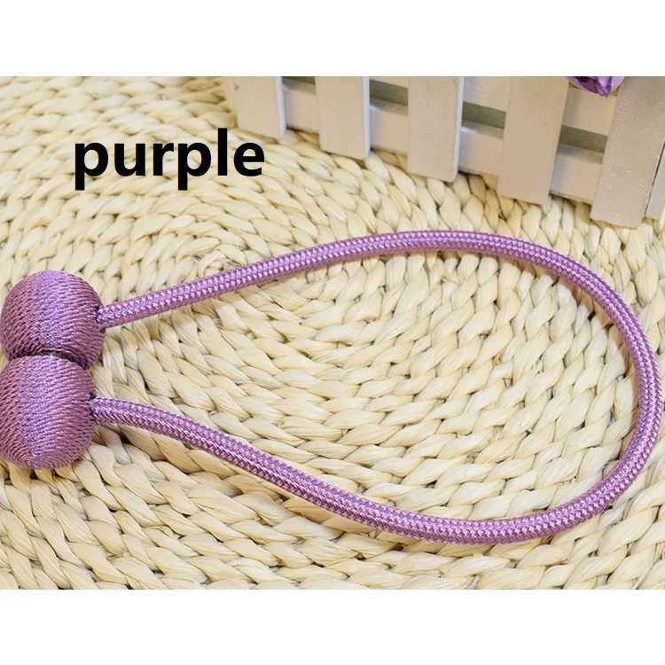T0054-purple Магнитный держатель штор Магнитный жемчуг мяч галстук веревка с занавеской аксессуары домашний текстильные аксессуары магнит галстук веревка - Цвет: T0054-purple