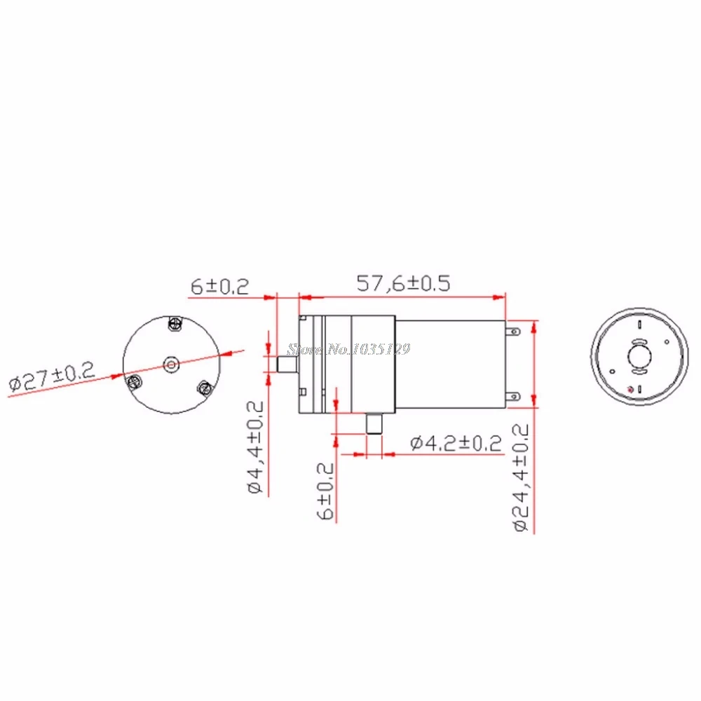 2 шт. миниатюрный воздушный микро насос для аквариума DC 3 6 в 5 В 370 кислородные