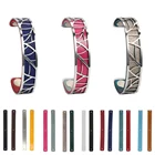 Кремо 2021 любовь манжетой браслеты Двусторонний кожаный ремешок листьев Stianless стали ювелирные изделия серебро браслеты из нержавеющей стали для женщин на День святого Валентина