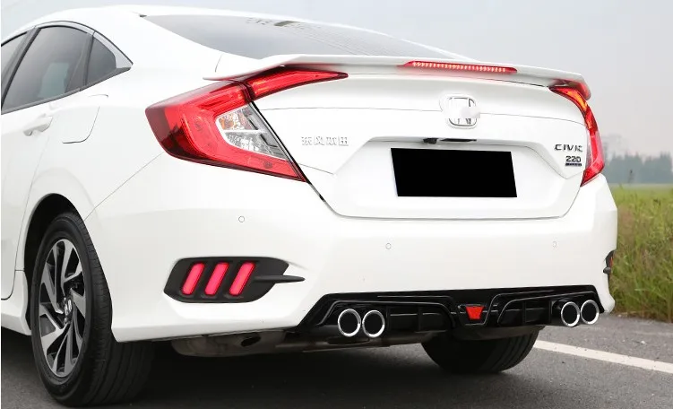 Для Honda Civic 2016-2018 задний бампер диффузор протектор кузова Комплект передний