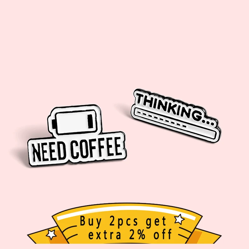 QIHE ювелирные изделия должны Кофе Мощность дисплей эмали штырь отворотом