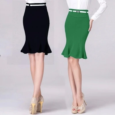 

Customize Women Casual Bodycon Plus Size XXS 5XL 7XL 8XL 6XL Short Fishtail Skirt Ladies Retro Vintage Mermaid Midi Skirts Saias