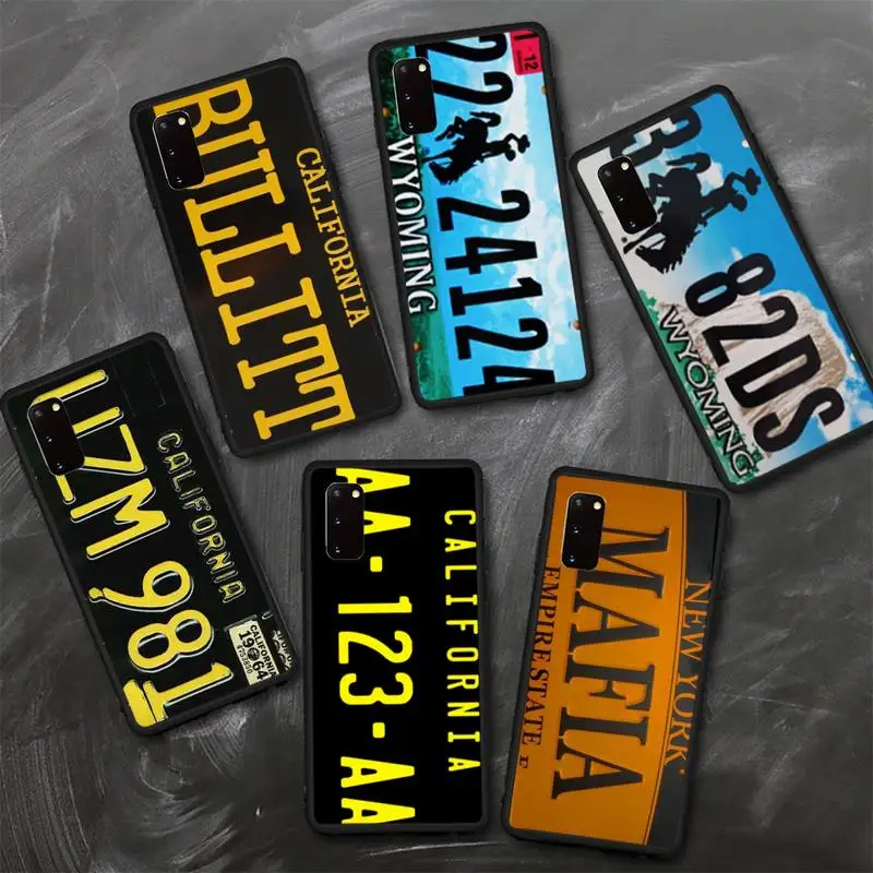 

Retro Cool License Plate Number Phone Case for Huawei P40 P30 P20 P10 P9 P8 Pro lite Plus P SMART 2019 9 lite 2016 cover