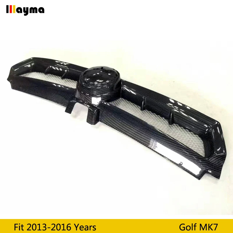 Решетка переднего бампера Aspec из углеродного волокна для VW golf 7 Rline GTI 2013 - 2016 MK7 R CF