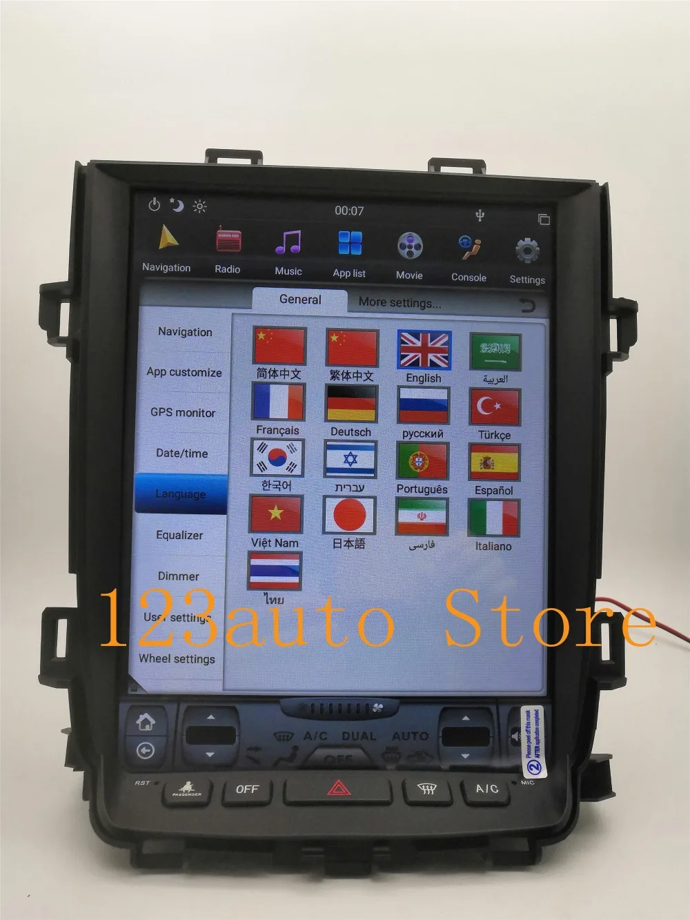 12,1 ''вертикальный Tesla стиль Android 8,1 автомобильный DVD gps навигационный плеер Радио для Toyota alphard Vellfire 20 серии 2010- ips