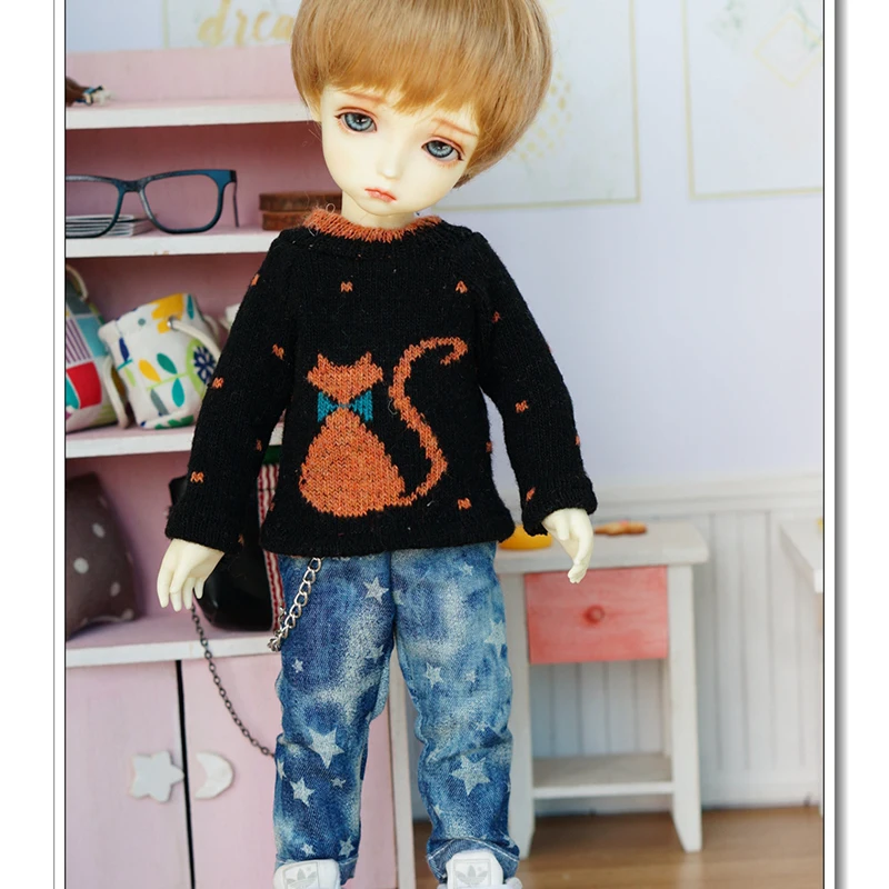 BJD одежда 1/6 свитера с кошачьим принтом 5 видов цветов для YOSD MYOU imda3.0 Аксессуары