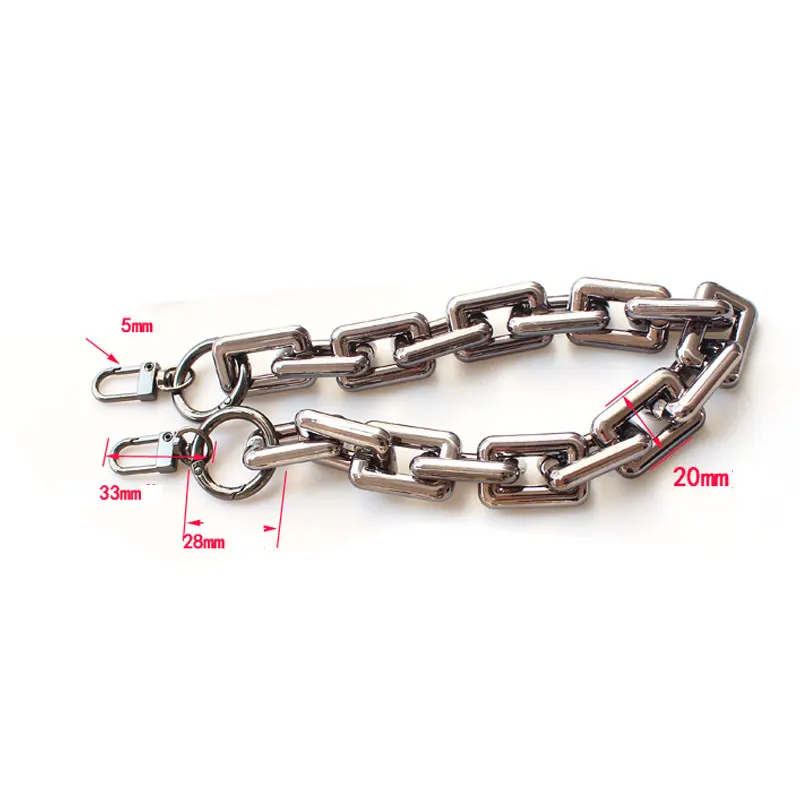 Resin Replacement Chain Detachable Parts 30/40/50/60cm Gold Strap Women Shoulder Handle Square Chain Woman Bag Accessory