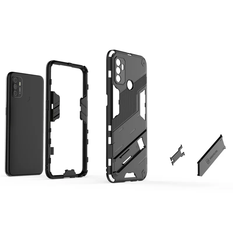 armor case for oppo a53 a32 a33 a53s a93 a93s a94 a74 punk style holder bumper protective phone cases for oppo a53 a74 cover free global shipping