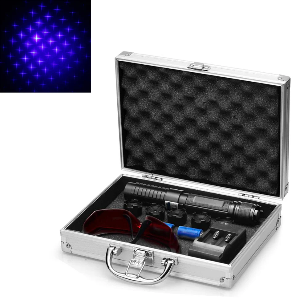 Самый мощный Синий Лазерный фонарь 445нм 450нм 5000 м фокусируемые лазерные указки