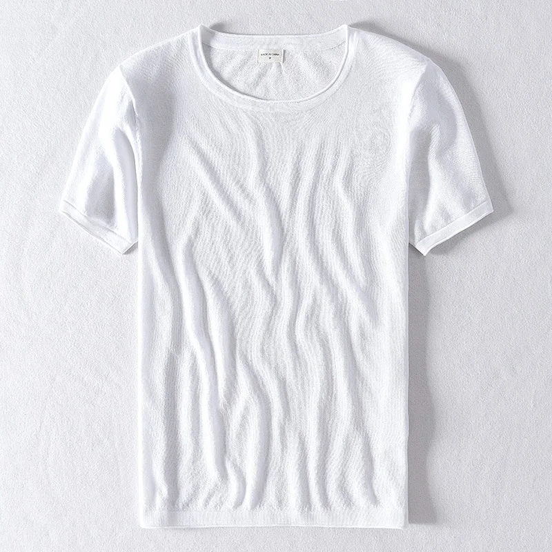

Summer fashion simple solid color short-sleeved T-shirt trendy half-sleeved couple wild pullover bottoming shirt XHB718