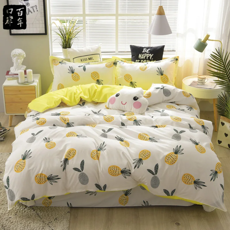 Постельное бельё 4 шт./компл. Комплект постельного белья качество 9 стиль товары