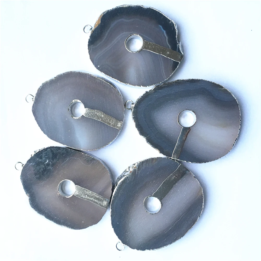 Новые Подвески из натурального агата подвески камня неправильной формы платина