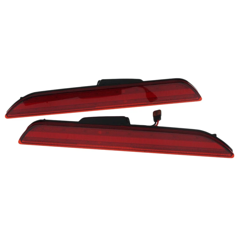 

Car Red Lens Rear Side Marker Lamps Blinker 48LED Fender Fog Lights for 2015-2018 Ford Mustang Red 12V