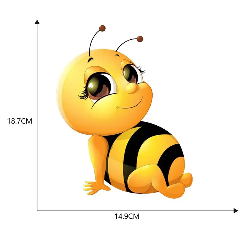 Креативная забавная наклейки с персонажами из мультфильмов улыбка пчелы