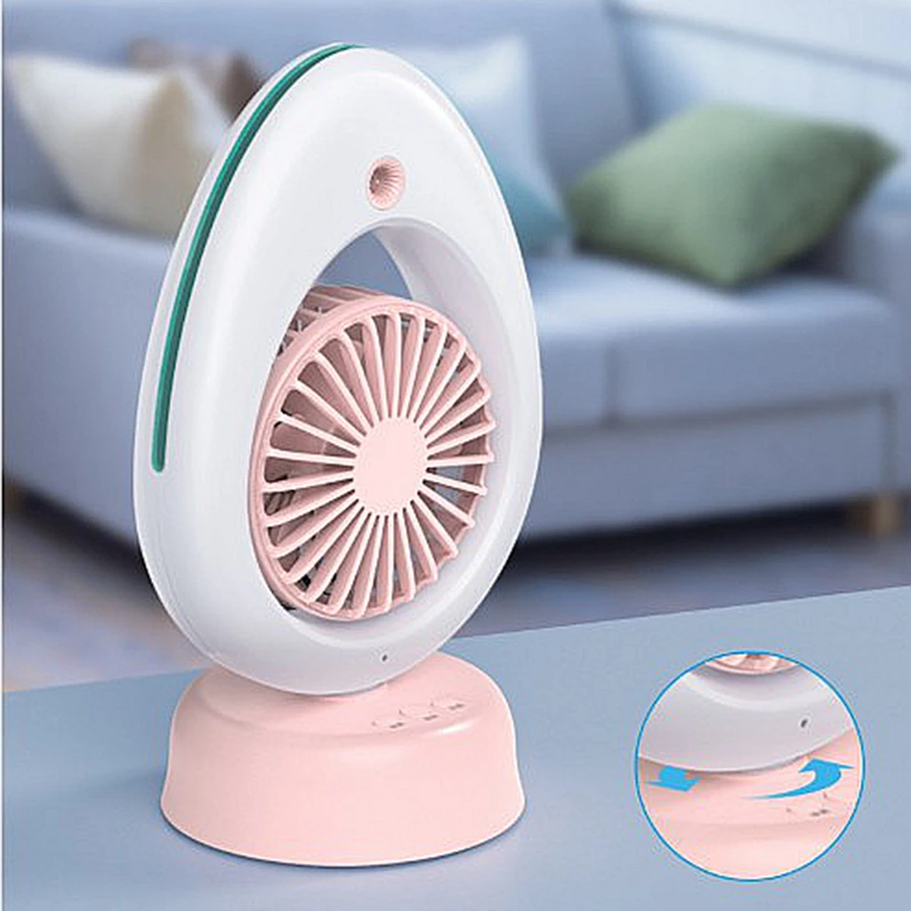 

USB Rechargeable Mini Portable Handheld Desk Mist Spray Fan Air Cooler