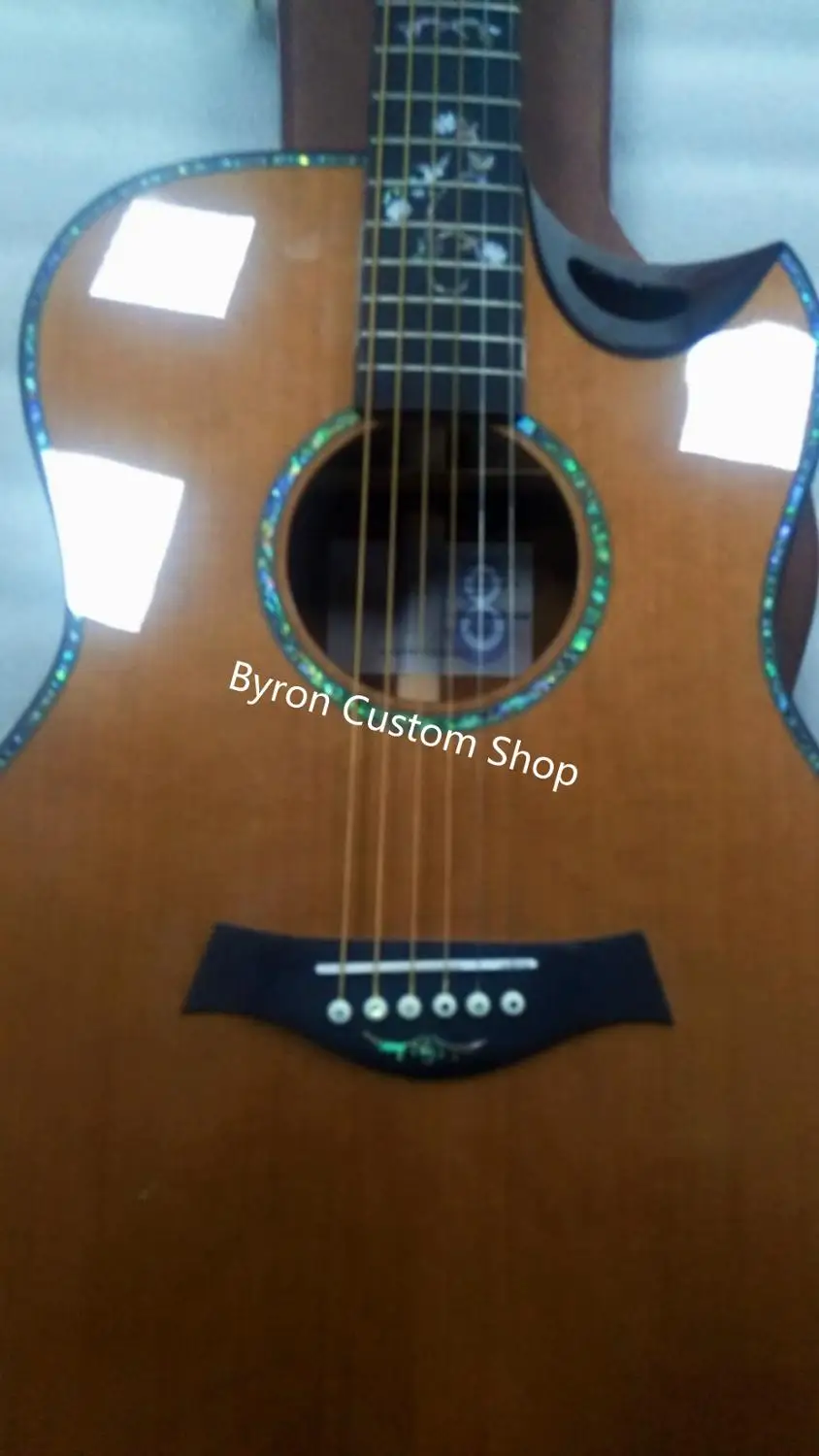 Бесплатная доставка AAAAA все твердые Коко гитара нитро отделка ручной работы