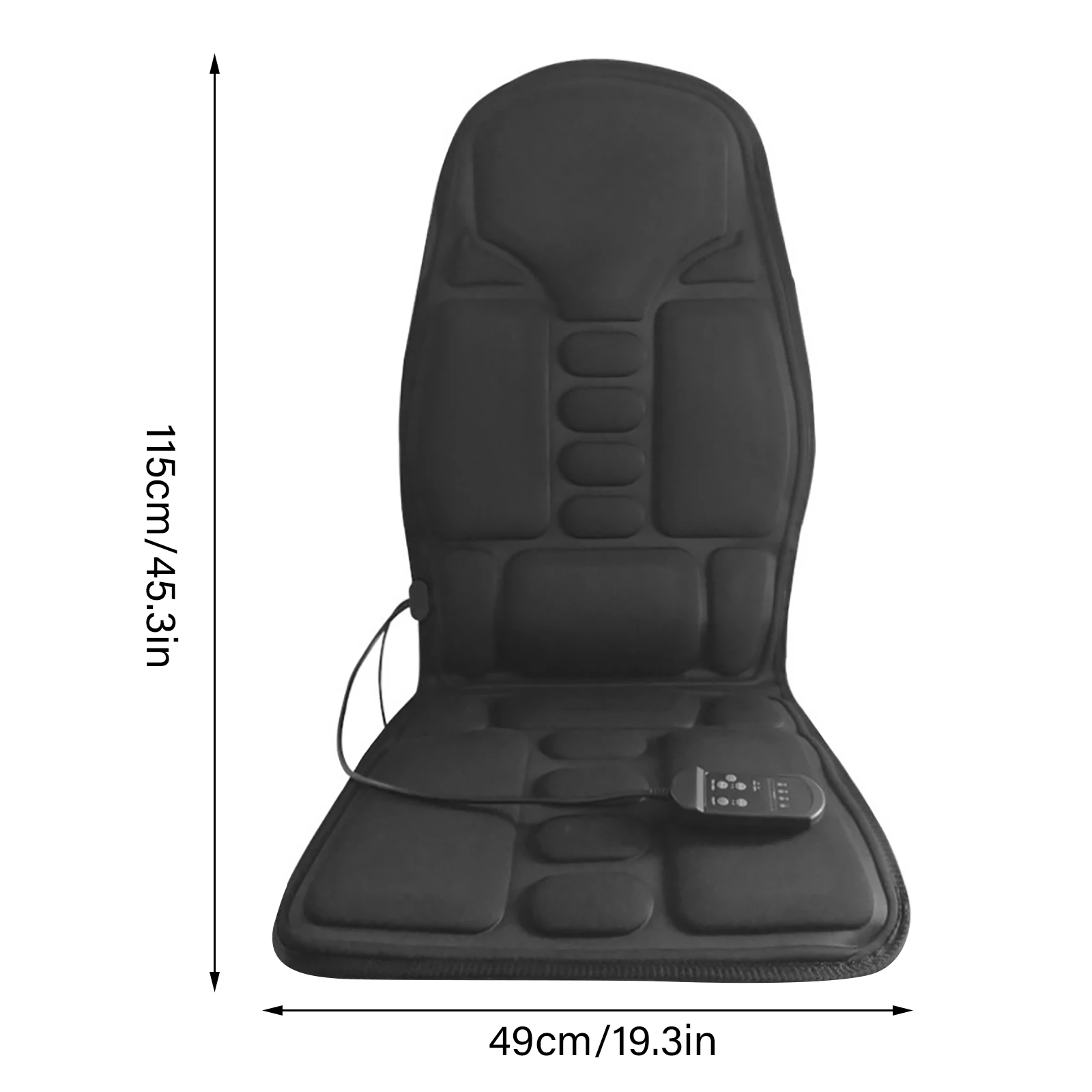 

Electric Heating Full Body Massage Car Chair Office Massage Lumbar Neck Pain Relief 7pcs Powerful Motors Vibration Stimulating