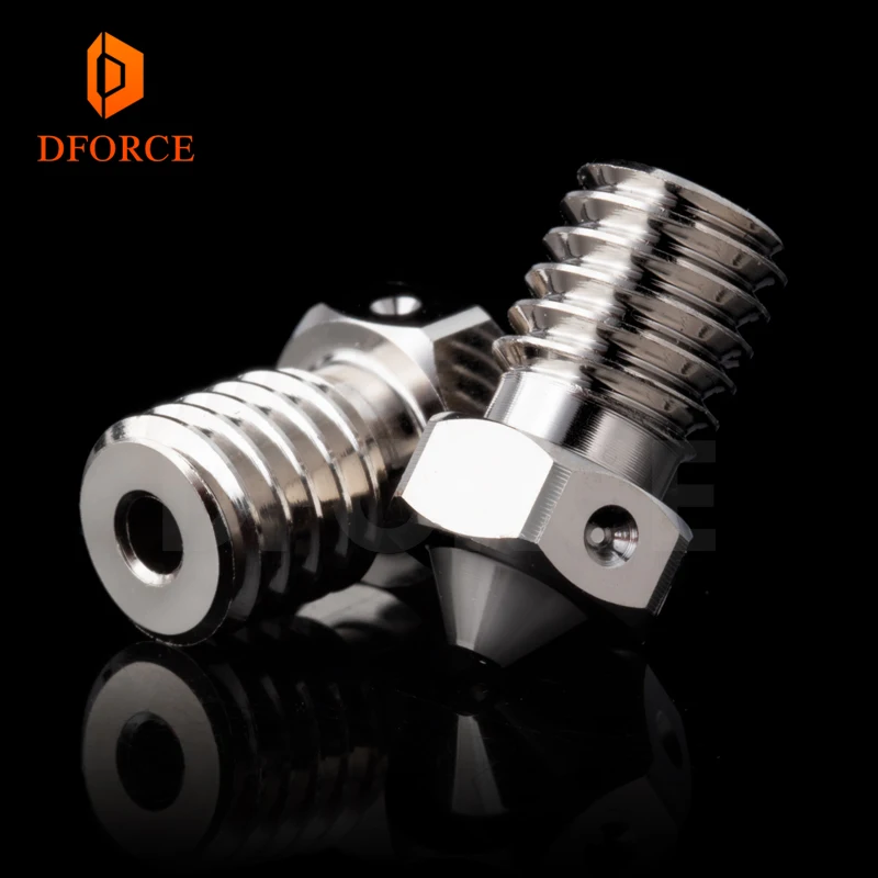 

DFORCE E-V6 Plated Copper Nozzle Durable non-stick high performance for 3D printers hotend M6 Thread for V6 hotend Prusa