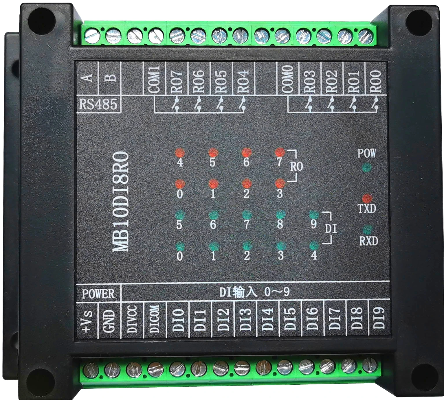 

Switch Input and Output 10 Channels Open into 8 Channels Relay Output Module RS485 MODBUS-RTU Communication