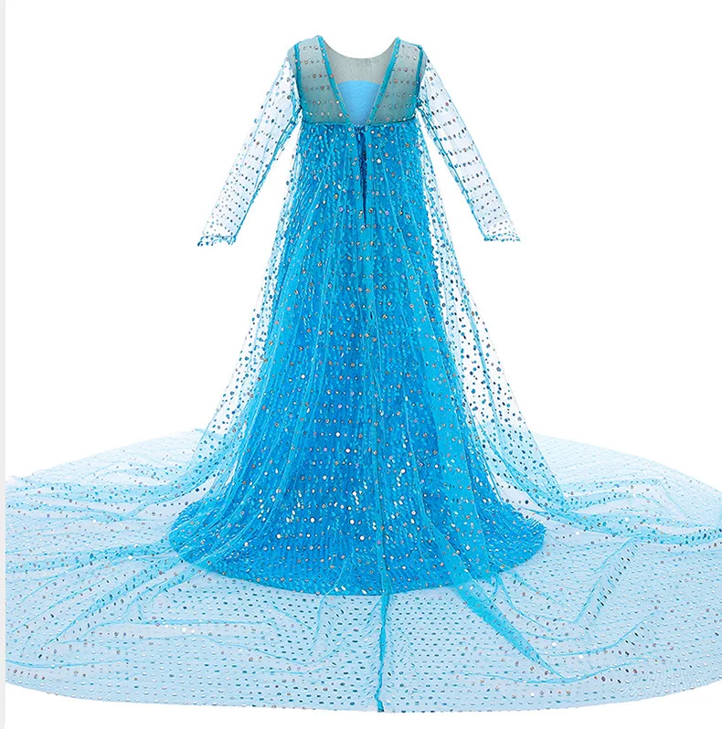 Girls Dress Summer Elsa Cosplay Kids Dresses For Hollow Sequins Princess Carnival Party Children Clothing 8 10 Years | Детская одежда и