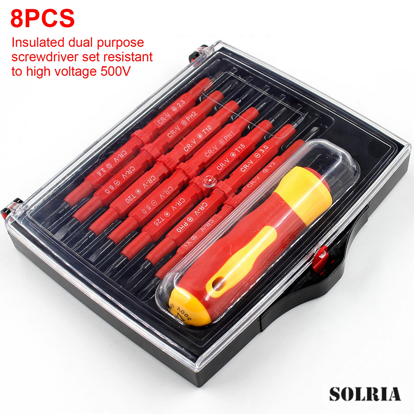 

4/8Pcs Insulated Screwdriver Set Screw Driver Bit Magnetic Phillips Slotted Screwdriver Screw Holder for Electrician Hand Tools