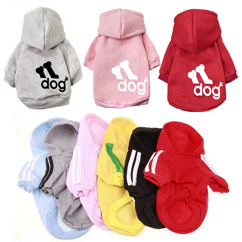 Зимнее пальто для собак куртка маленьких толстовка с капюшоном одежда теплая