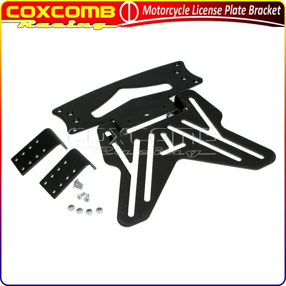 

Universal Motorcycle Adjustable Black Number Plate Holder Hanger For Honda Yamaha Suzuki Kawasaki Tail Tidy License Bracket