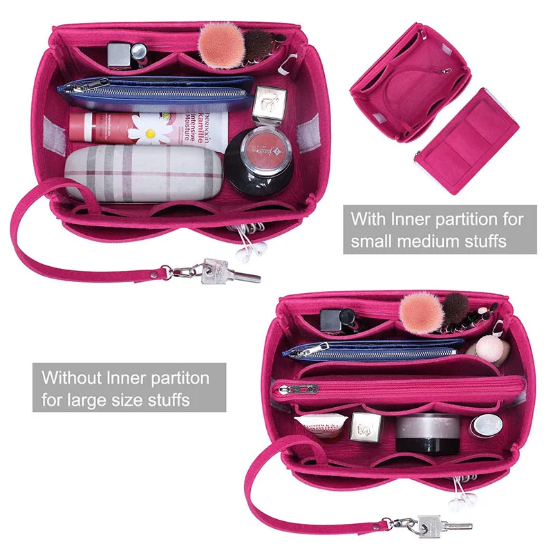 Органайзер для кошельков косметички сумки туалетных принадлежностей войлочная