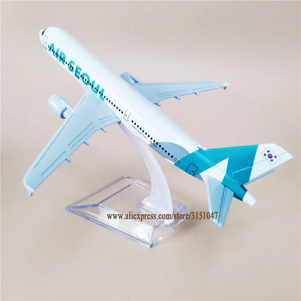 

SALES Korean Air SEOUL Airlines Airbus 320 A320 Airways Airplane Model Alloy Metal Model Plane Diecast Aircraft 16cm Gift