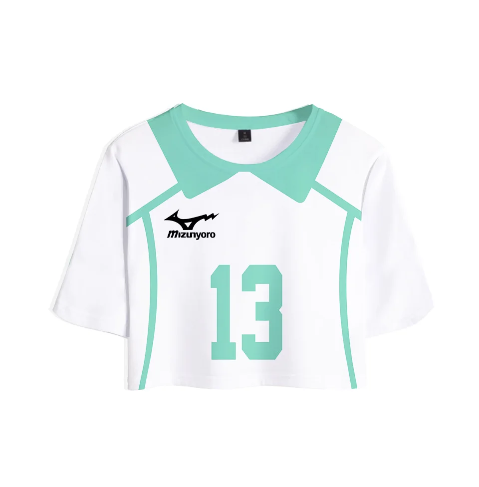 Аниме Haikyuu Cosplay костюм футболка Volleyball Club Oikawa Tooru летний топ с коротким рукавом