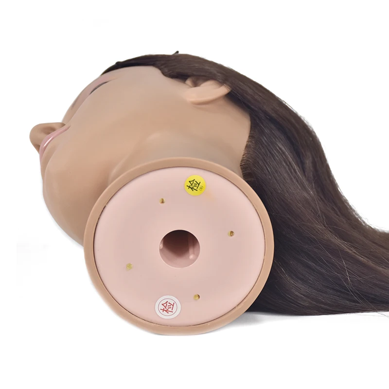 18&quot Brown Hair Training Head Practice Manikin Hairdress Hairdressing Mannequin |