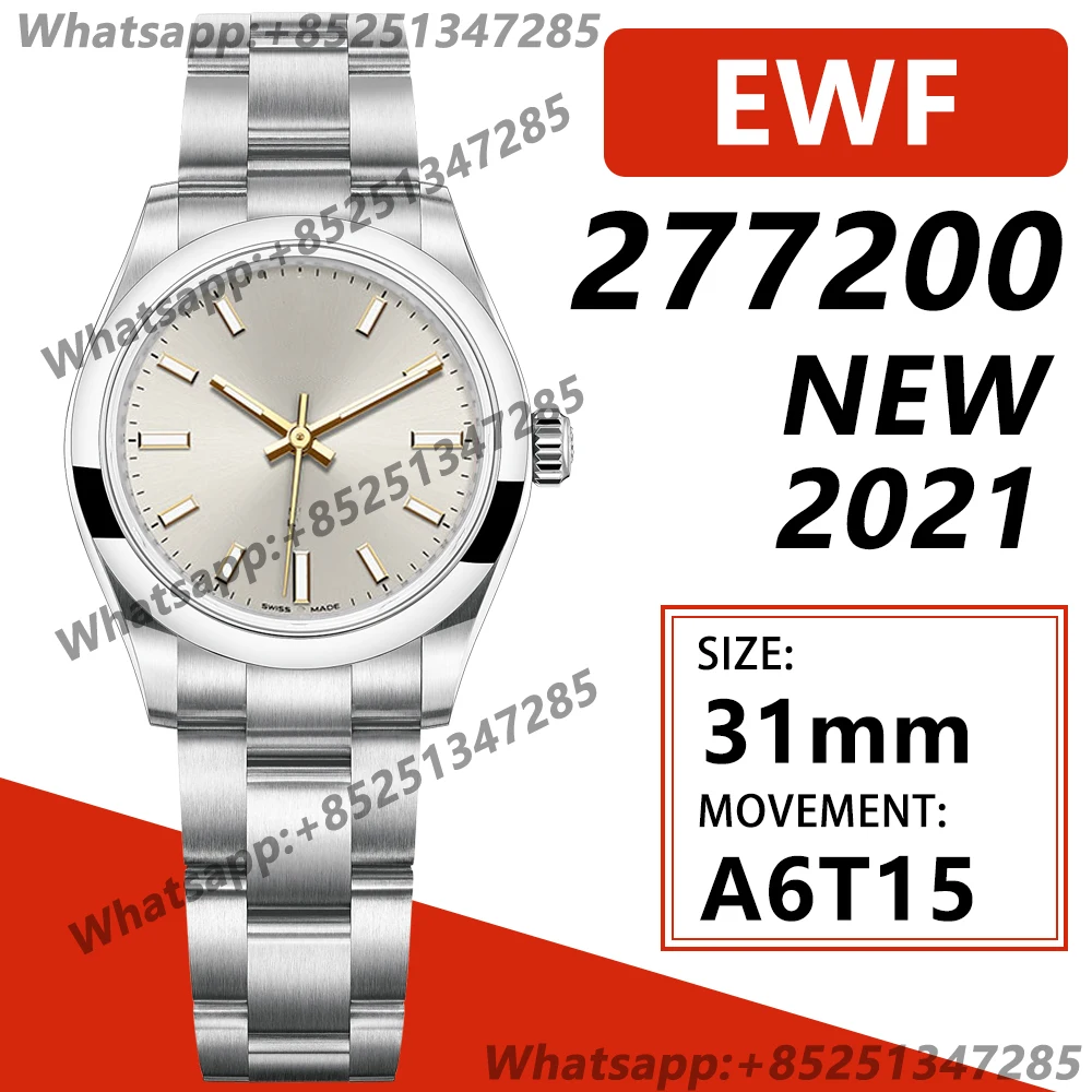 

Men's Automatic Mechanical Watch 31MM Oyster Perpetual 31mm 277200 EWF Best Edition Deep 1:1 Yellow Dial on SS Bracelet 6T15
