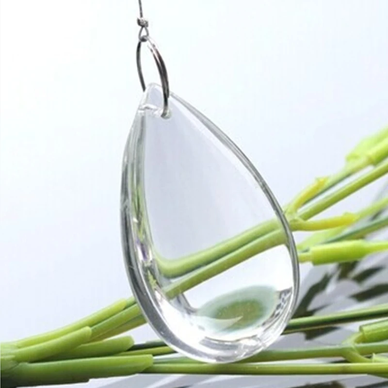 100 шт./лот 76 мм Хрустальная стеклянная подвеска в виде капли воды световая Призма