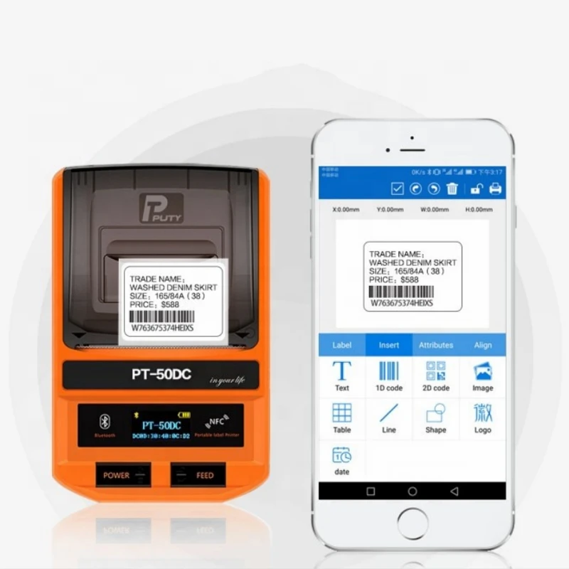 Портативный мини принтер для этикеток с Bluetooth|Принтеры| |