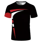 Летняя популярная мужская футболка с 3D принтом, модная спортивная футболка оверсайз с круглым вырезом, повседневный Универсальный Дышащий топ с короткими рукавами