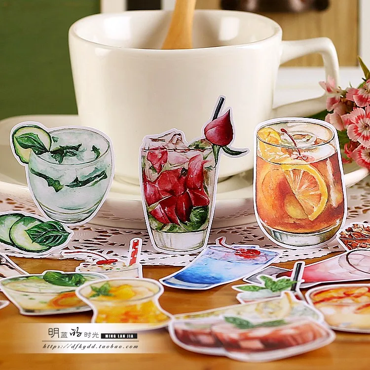 

20pcs Ice drink stickers/Scrapbooking Stickers /Decorative Sticker /DIY Craft Photo Albums