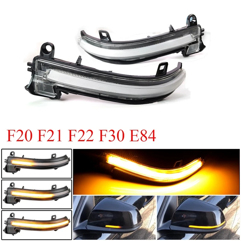 

Dynamic Turn Signal Light Side Wing Mirror Indicator for-BMW 1 2 3 4 Series F20 F21 F22 F30 E84