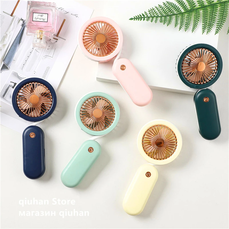 Мини вентилятор на шею с зарядкой от Usb бесшумный спортивный домашний уличный