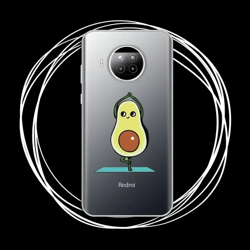 

Green Avocado Phone Case Transparent for xiaomi redmi note 8 9 9s 11 10t lite pro