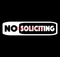creative car stickers no soliciting with border vinyl decal sticker car truck window racing helmet motorcycle vinyl stickers